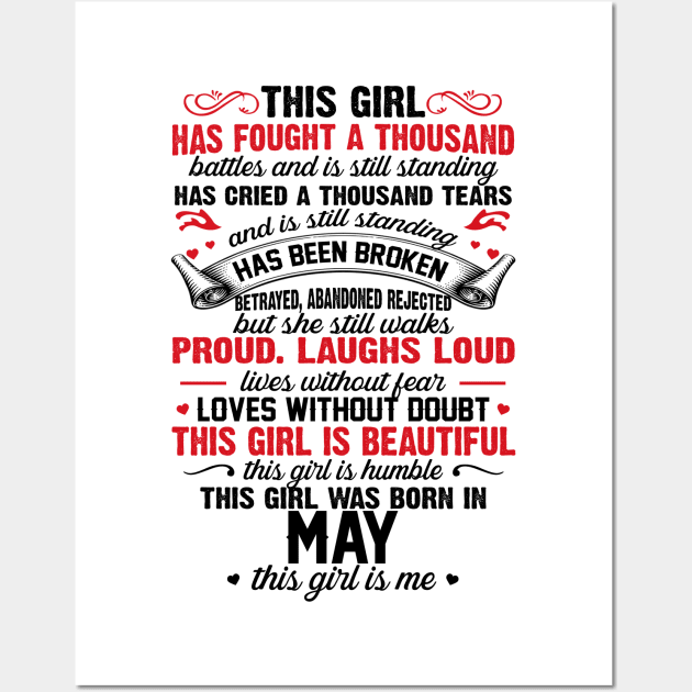 This Girl Was Born In May Wall Art by xylalevans